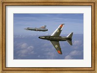 Saab J 32 Lansen and Saab 35 Draken fighters of the Swedish Air Force Historic Flight Fine Art Print