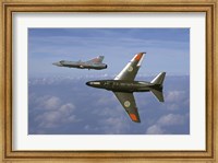 Saab J 32 Lansen and Saab 35 Draken fighters of the Swedish Air Force Historic Flight Fine Art Print