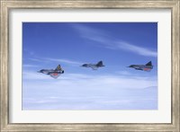 Saab JA 37 Viggen and Saab JAS 39 Gripen fighters of the Swedish Air Force Fine Art Print