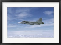 Saab JAS 39 Gripen fighter of the Swedish Air Force Fine Art Print