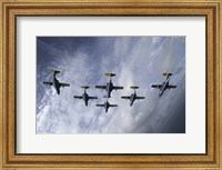 Saab 105 jet trainers of the Swedish Air Force Fine Art Print