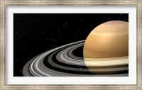 Close-up of Saturn and its planetary rings Fine Art Print