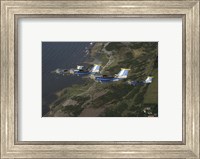 Saab 105 jets flying in formation Fine Art Print