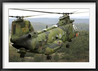 A CH-46 Sea Knight helicopter of the Swedish Air Force Fine Art Print