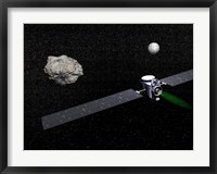 Dawn robotic spacecraft orbiting Ceres and Vesta Fine Art Print