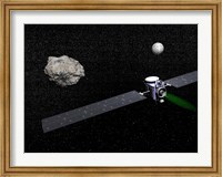 Dawn robotic spacecraft orbiting Ceres and Vesta Fine Art Print