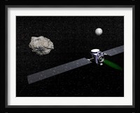 Dawn robotic spacecraft orbiting Ceres and Vesta Fine Art Print