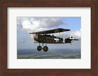 Fokker DVII World War I replica fighter in the air Fine Art Print
