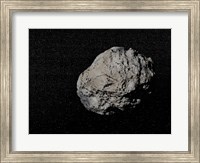 Large grey meteorite in the universe full of stars Fine Art Print