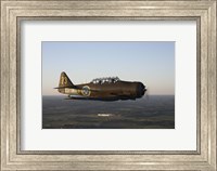 North American T-6 Texan trainer warbird in Swedish Air Force colors Fine Art Print