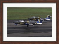 Saab 105 jet trainers on the strip Fine Art Print