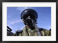 Self-portrait of a pilot flying in a Saab J 32 Lansen Fine Art Print