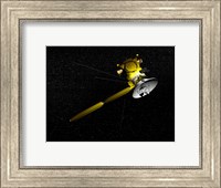 The Cassini spacecraft in orbit Fine Art Print