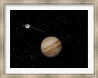 Voyager Spacecraft near Jupiter and its Unrecognized Ring Fine Art Print