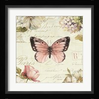 Marche de Fleurs Butterfly I Framed Print