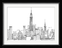 New York Skyline Crop Framed Print