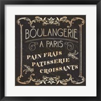 Parisian Signs Square I no Border Framed Print