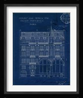 Quai Henri Blueprint I Fine Art Print