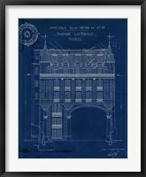 Quai Henri Blueprint II Framed Print