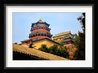 Tower in The Pavilion of Buddhist Fragrance, Beijing, China Fine Art Print