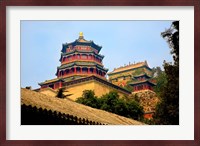 Tower in The Pavilion of Buddhist Fragrance, Beijing, China Fine Art Print