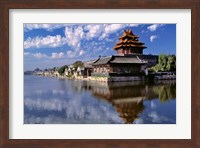 China, Beijing, Tower and moat guard, Forbidden City Fine Art Print