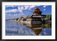 China, Beijing, Tower and moat guard, Forbidden City Fine Art Print