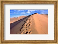 China, Dunhuang, Desert winds, Footprints Fine Art Print