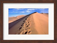 China, Dunhuang, Desert winds, Footprints Fine Art Print