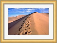 China, Dunhuang, Desert winds, Footprints Fine Art Print