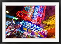 China, Shanghai, Nanjing Road, Neon signs Fine Art Print