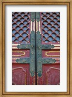 Hall of Supreme Harmony-door detail, The Forbidden City, Beijing, China Fine Art Print