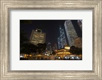 City Skyline, Statue Square, Hong Kong, China Fine Art Print