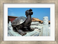 China, Beijing, Forbidden City, Turtle statue Fine Art Print