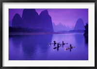 Cormorant Fisherman on Li River, China Fine Art Print