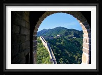 China, Huairou, Mutianyu, Great Wall, turret window Fine Art Print