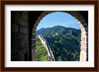 China, Huairou, Mutianyu, Great Wall, turret window Fine Art Print