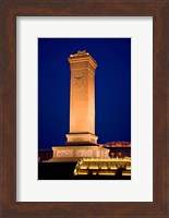 The Monument to the People's Heroes, Tiananmen Square, Beijing, China Fine Art Print