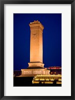 The Monument to the People's Heroes, Tiananmen Square, Beijing, China Fine Art Print