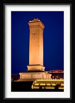 The Monument to the People's Heroes, Tiananmen Square, Beijing, China Fine Art Print