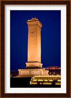 The Monument to the People's Heroes, Tiananmen Square, Beijing, China Fine Art Print