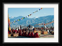 Tibetan Ceremony in Shanti Stupa, Leh, Ladakh, India Fine Art Print