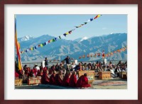 Tibetan Ceremony in Shanti Stupa, Leh, Ladakh, India Fine Art Print