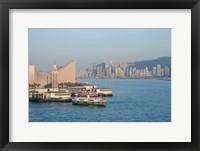 Kowloon ferry terminal and clock tower, Hong Kong, China Fine Art Print