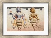 Indian And Buddhist Gods On Temple, Thiksey, Ladakh, India Fine Art Print