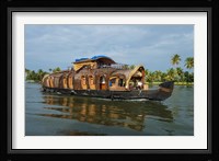 Cruise Boat in Backwaters, Kerala, India Fine Art Print