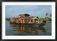 Cruise Boat in Backwaters, Kerala, India Fine Art Print