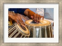 Drum Player's Hands, Varanasi, India Fine Art Print