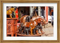 Souvenir Tiger Sculptures, New Delhi, India Fine Art Print