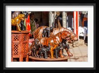 Souvenir Tiger Sculptures, New Delhi, India Fine Art Print